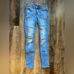 Hollister light wash ripped jeans